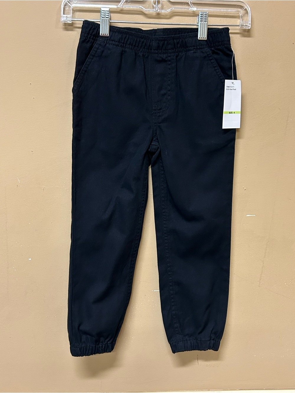Kids Nautica Black Jogger Style Pull On Pants Size 4 NWT